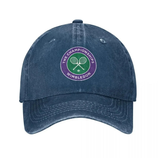 Gorra Wimbledon Tennis Vintage - Distressed Ajustable Unisex para Running y Outdoor
