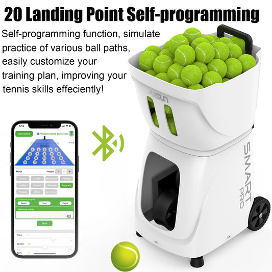 Máquina Lanzapelotas Tenis PT SMART PRO BLACK - Sistema Inteligente Profesional Alta Capacidad