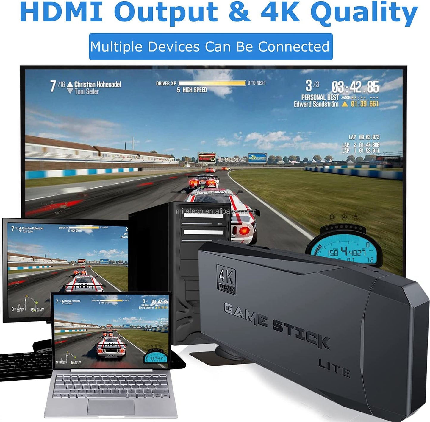 🎮 Game Stick 4K Lite Console - 10,000 Retro Games | Christmas Gift 2025