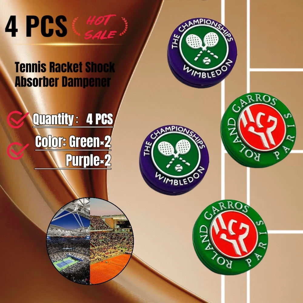 Pack of 4 Tennis Vibration Dampeners for Roland Garros &amp; Wimbledon