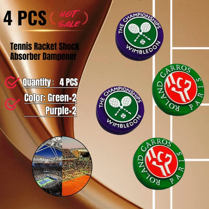 Pack of 4 Tennis Vibration Dampeners for Roland Garros &amp; Wimbledon