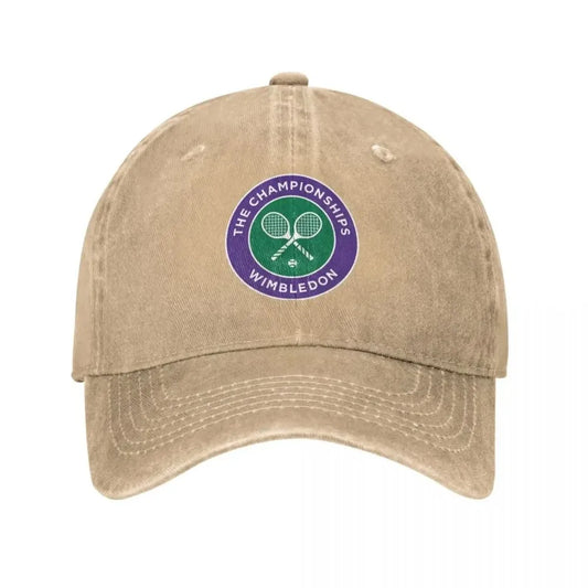 Gorra Wimbledon Tennis Vintage -  Distressed Ajustable Unisex para Running y Outdoor
