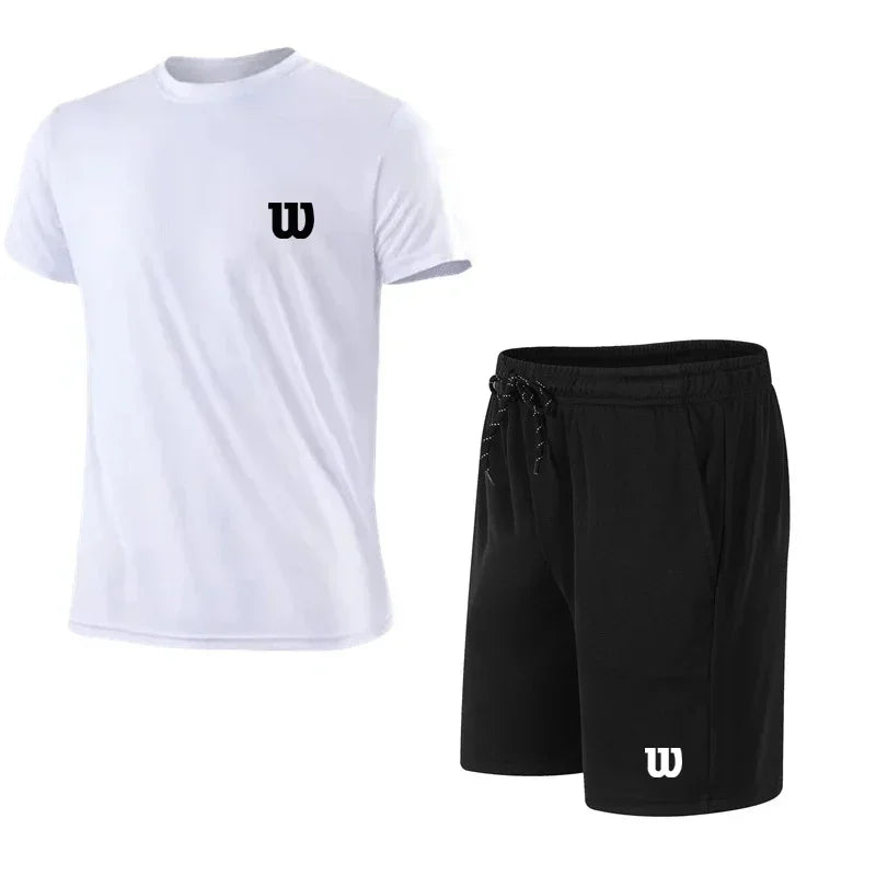 Conjunto Deportivo Hombre Transpirable - Set Tenis Padel Running Manga Corta Loose Fit
