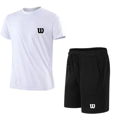 Conjunto Deportivo Hombre Transpirable - Set Tenis Padel Running Manga Corta Loose Fit