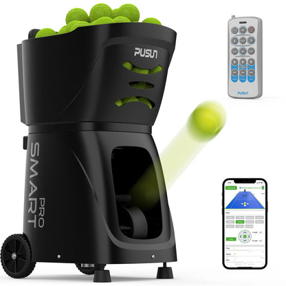 Máquina Lanzapelotas Tenis PT SMART PRO BLACK - Sistema Inteligente Profesional Alta Capacidad