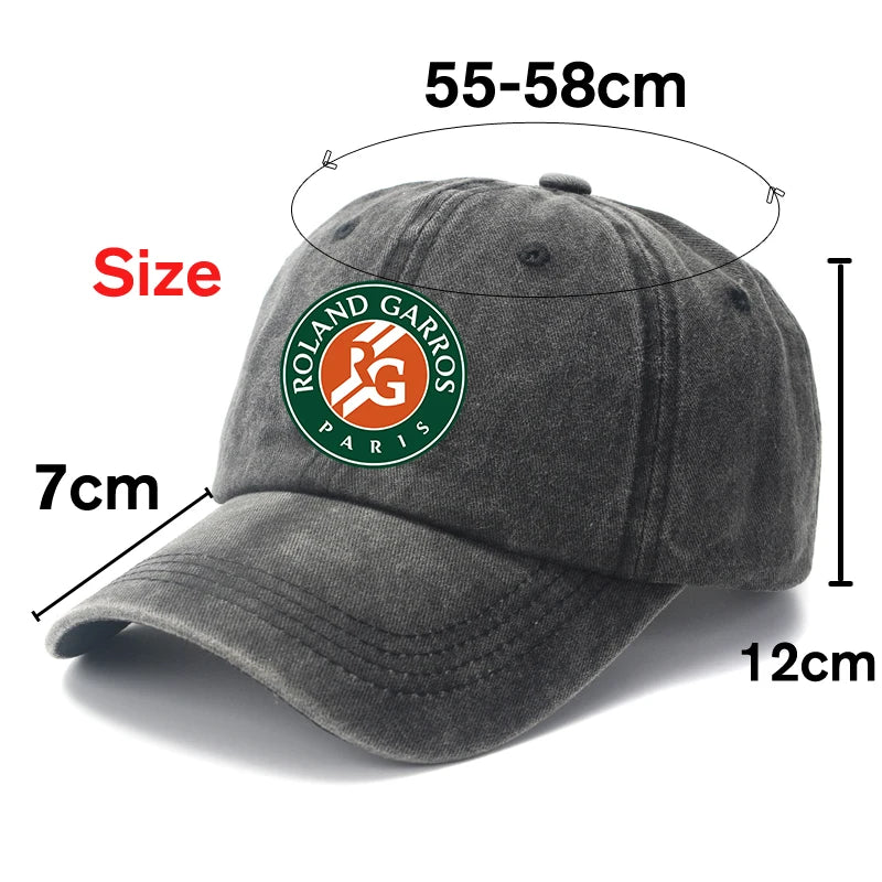 Gorra PARIS 100% Algodón Vintage - Baseball Cap Snapback Ajustable Unisex para Golf y Casual