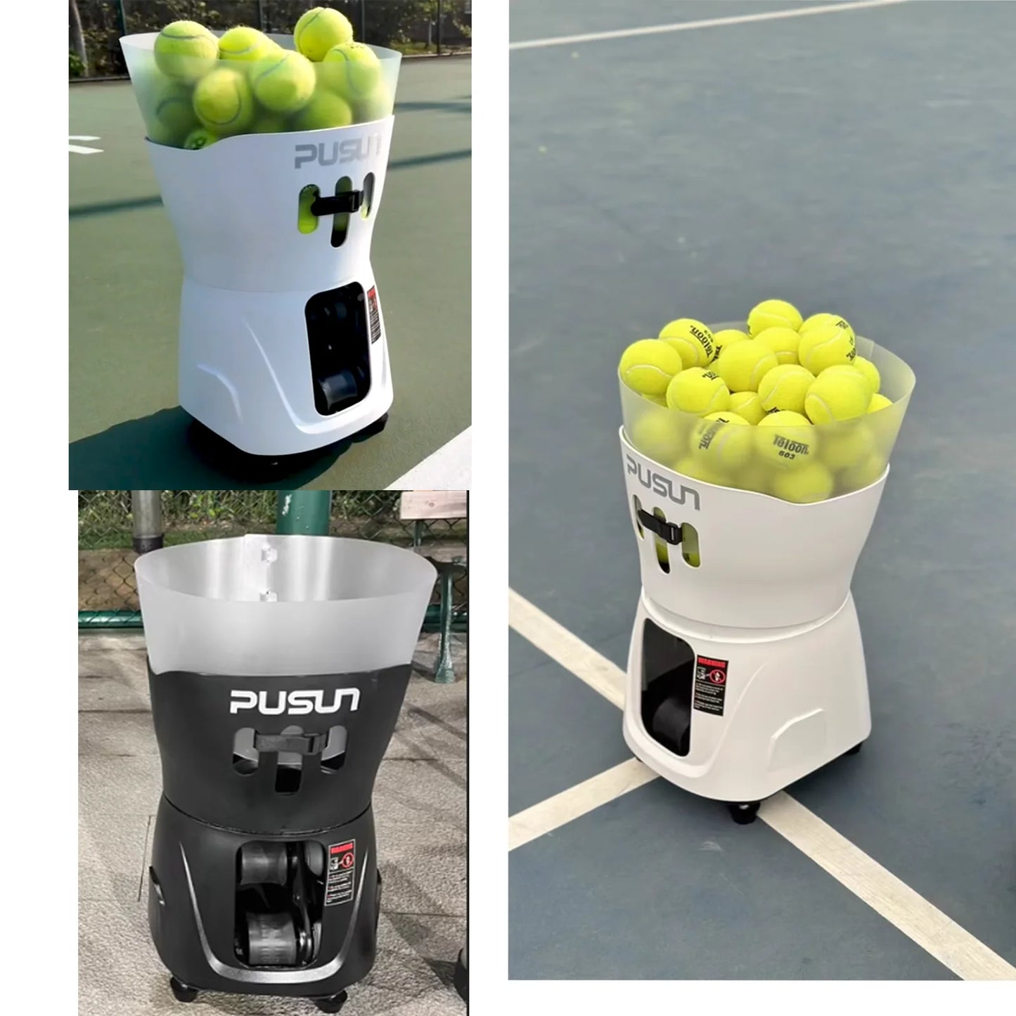 Máquina Lanzapelotas Tenis PUSUN PT-Mini Pro - Control App Smart 65+ Pelotas - Regalo Perfecto Navidad Tenistas