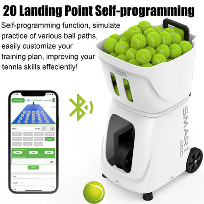 Máquina Lanzapelotas Tenis PT SMART PRO BLACK - Sistema Inteligente Profesional Alta Capacidad