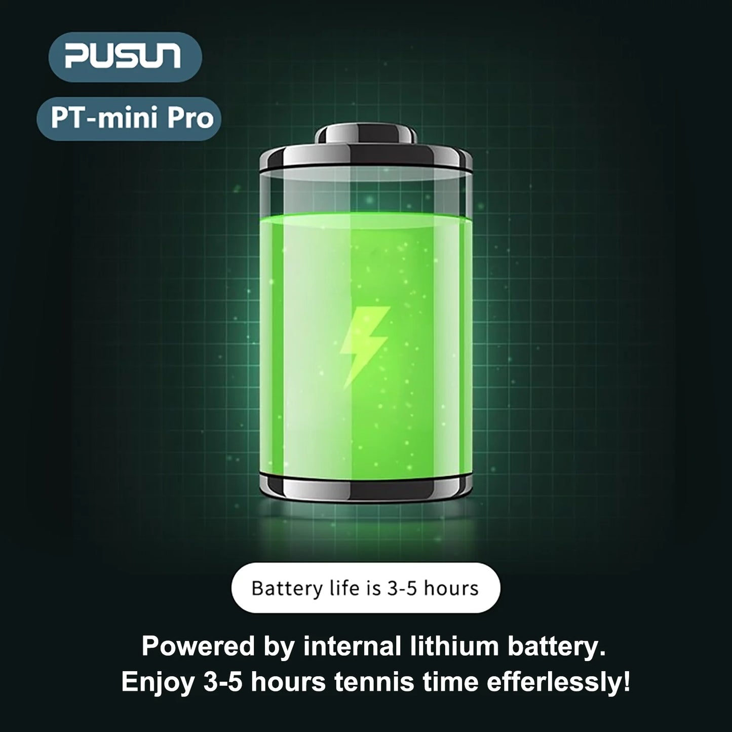 Máquina Lanzapelotas Tenis PUSUN PT-Mini Pro - Control App Smart 65+ Pelotas - Regalo Perfecto Navidad Tenistas