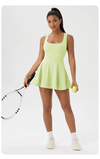 Women's Summer Tennis Sport Dress - Breathable Quick-Drying Tennis Dress