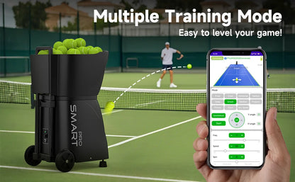 Máquina Lanzapelotas Tenis PT SMART PRO BLACK - Sistema Inteligente Profesional Alta Capacidad