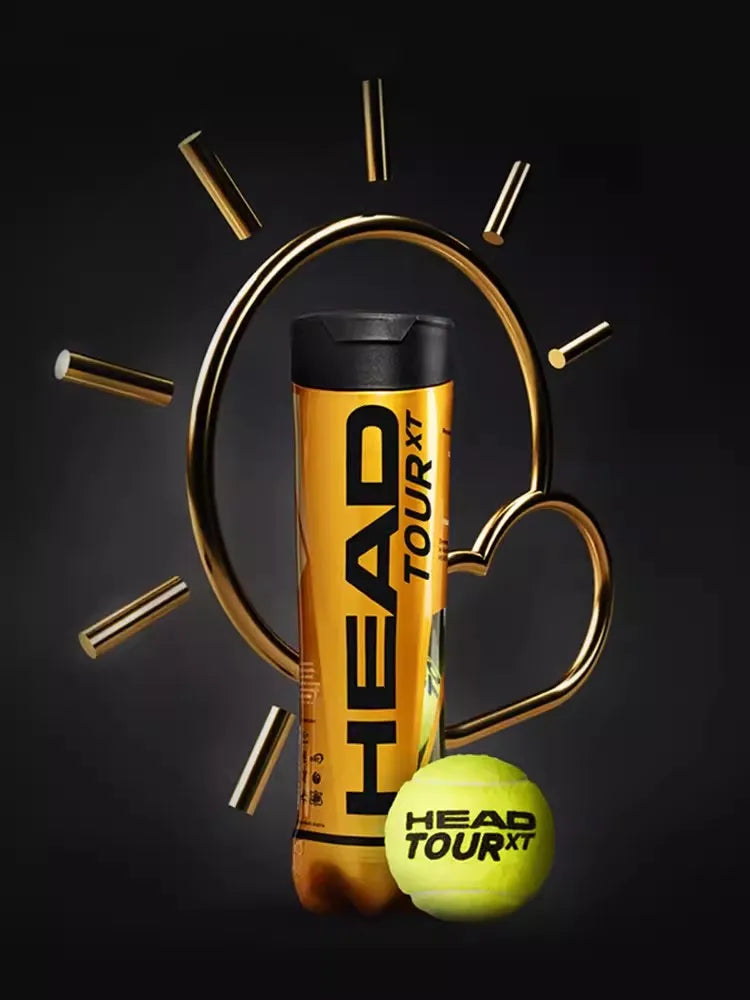 HEAD Tour XT Professional Tennis Balls - Tube of 3 High-Resistance Competition Balls