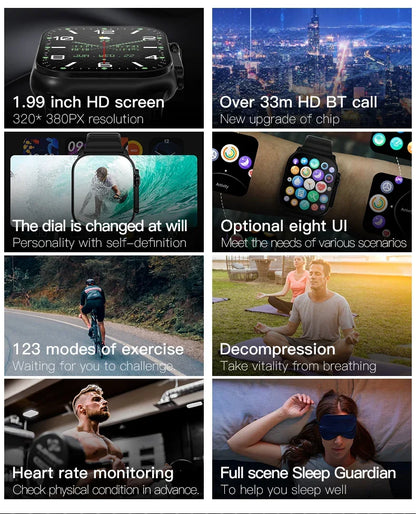 T900 Ultra 2 49mm Smartwatch with Bluetooth Calls, Wireless Charging, NFC, and Android/iOS compatibility