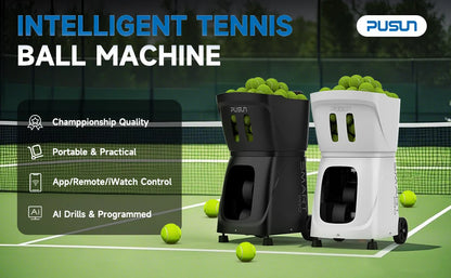 Máquina Lanzapelotas Tenis PT SMART PRO BLACK - Sistema Inteligente Profesional Alta Capacidad