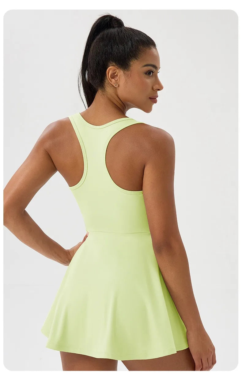 Women's Summer Tennis Sport Dress - Breathable Quick-Drying Tennis Dress