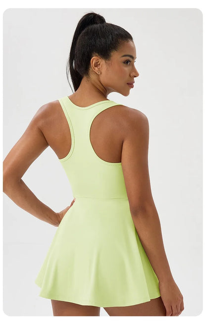 Women's Summer Tennis Sport Dress - Breathable Quick-Drying Tennis Dress