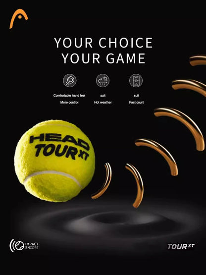HEAD Tour XT Professional Tennis Balls - Tube of 3 High-Resistance Competition Balls